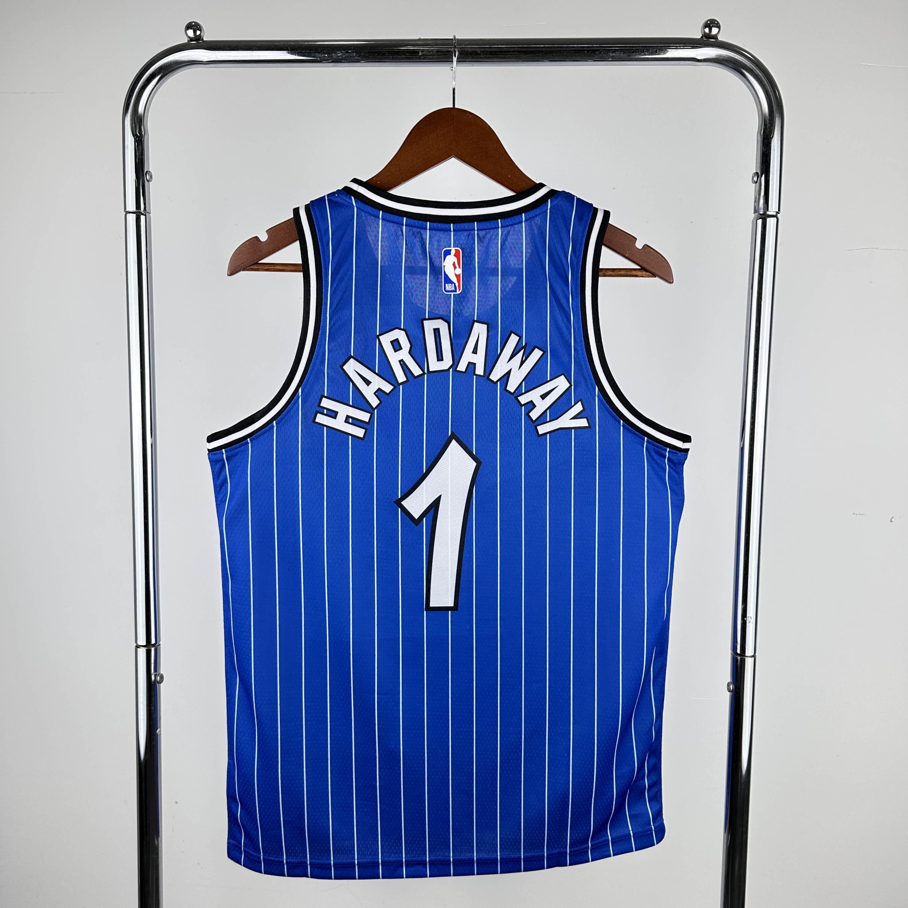 Men Orlando Magic #1 Hardaway Blue stripe Throwback Nike 2024 NBA Jersey->orlando magic->NBA Jersey